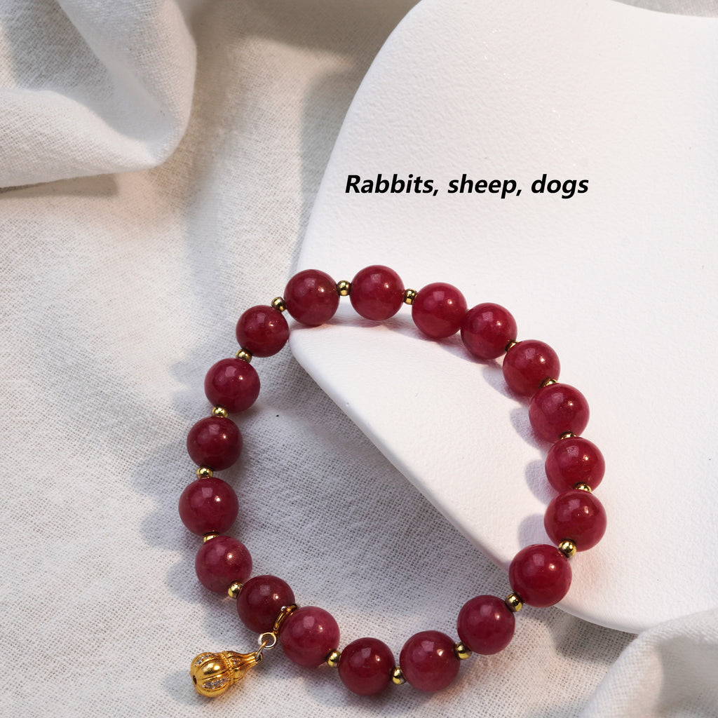 JOXOZP Natural Rose Quartz Crystal Bracelet for Healing Stone/Healing Crystal/Crystal Stone Gift and DIY