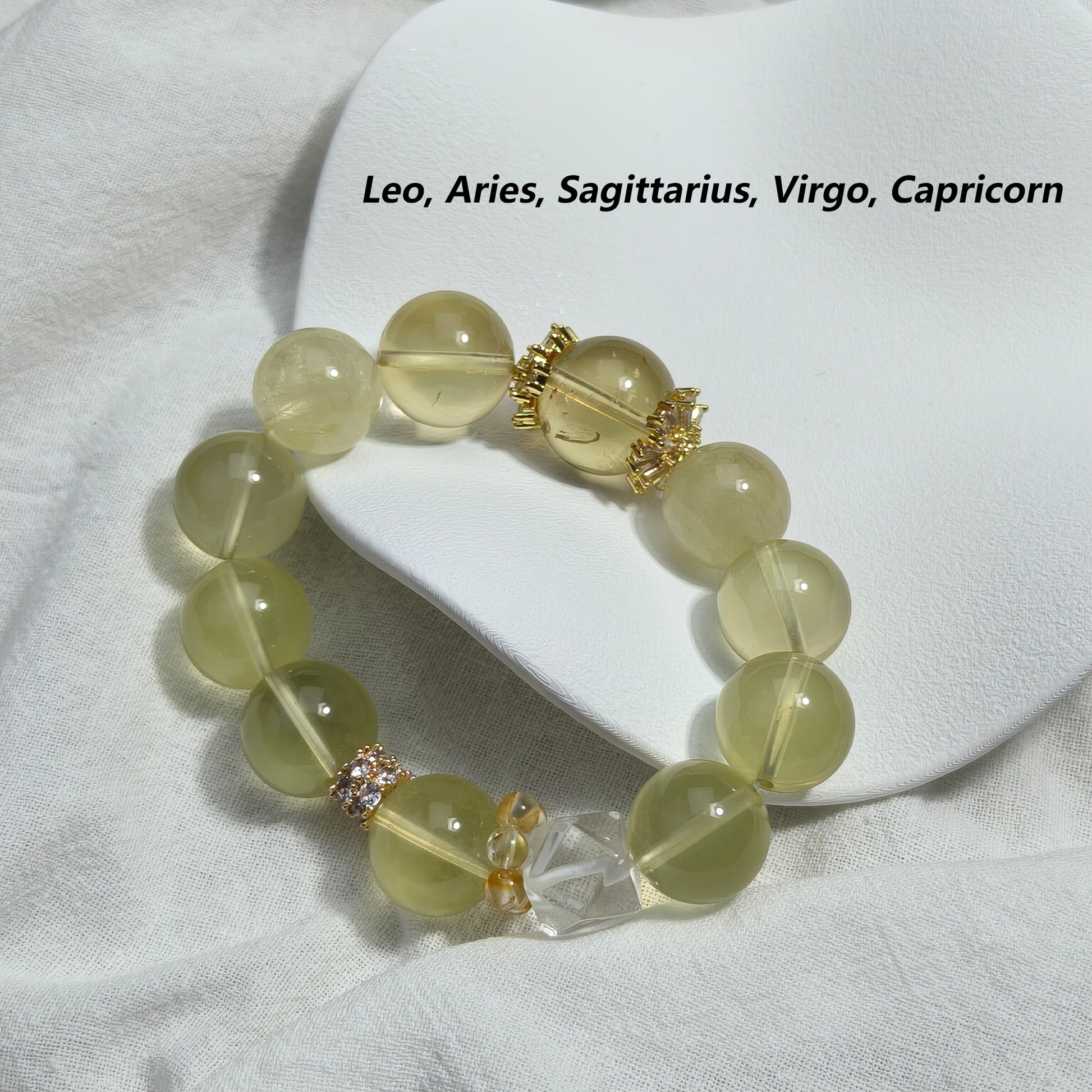 JOXOZP 15mm Natural Citrine Bracelet｜Solar Plexus Photon Healing Stones｜Executive Wealth Catalyst + Valentine's Light-Year Pact Gift