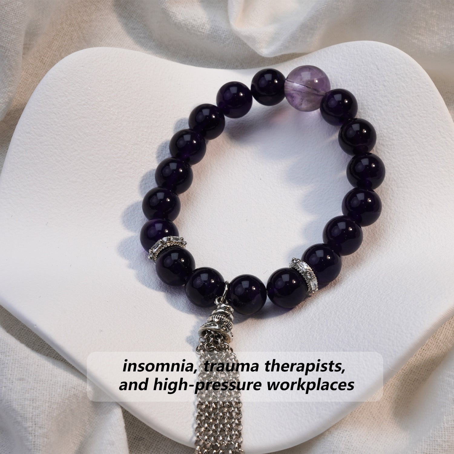 JOXOZP Natural Lavender Amethyst &amp; Purple Amethyst Healing Bracelet - Energy Balance·Spiritual Protection·Crystal Gift&amp;DIY