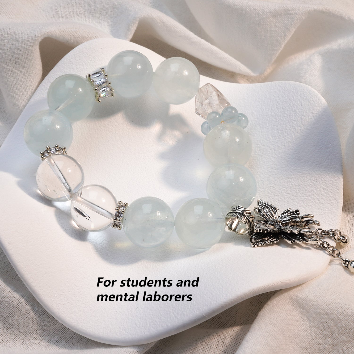 JOXOZP Natural 15mm Tri-Frequency Bracelet｜Aquamarine Communication + Amethyst Stress｜Executive Healing Stones OS｜Starship Gift Set (Copy)