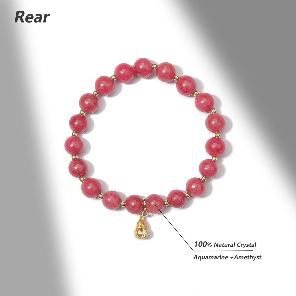 JOXOZP Natural Rose Quartz Crystal Bracelet for Healing Stone/Healing Crystal/Crystal Stone Gift and DIY