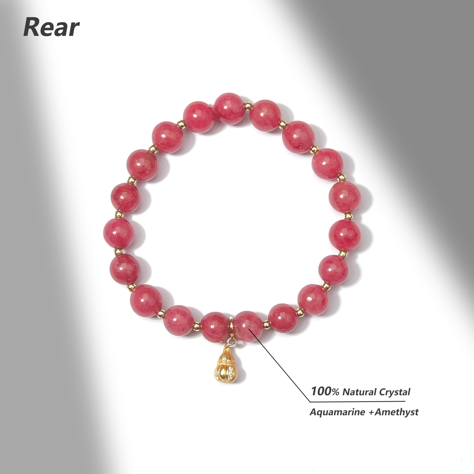 JOXOZP Natural Rose Quartz Crystal Bracelet for Healing Stone/Healing Crystal/Crystal Stone Gift and DIY