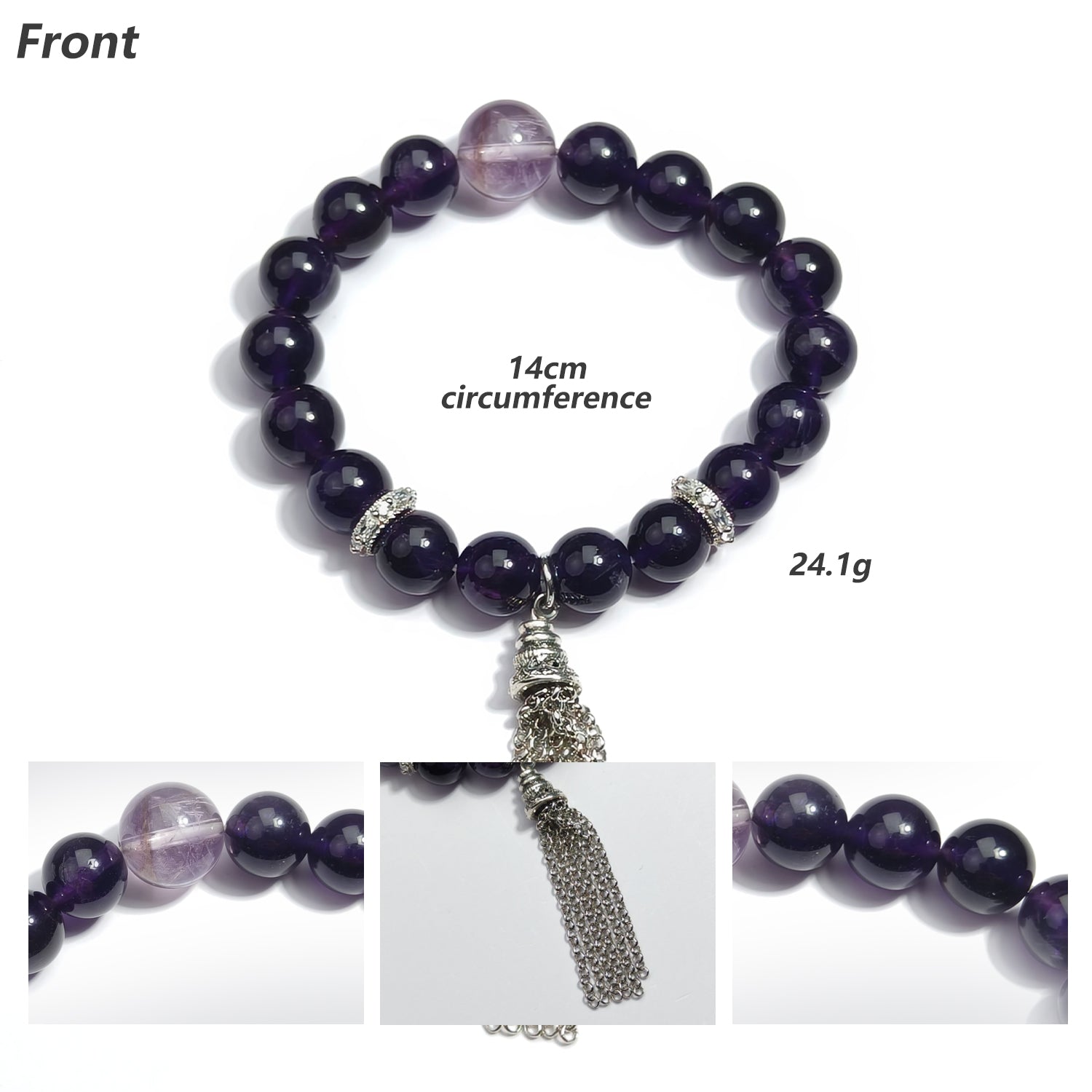 JOXOZP Natural Lavender Amethyst &amp; Purple Amethyst Healing Bracelet - Energy Balance·Spiritual Protection·Crystal Gift&amp;DIY